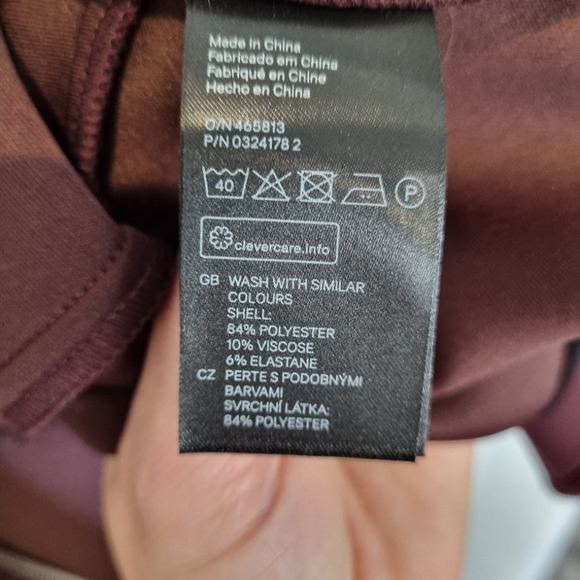 H&M burgundy peplum blazer size 10 - Picture 5 of 5